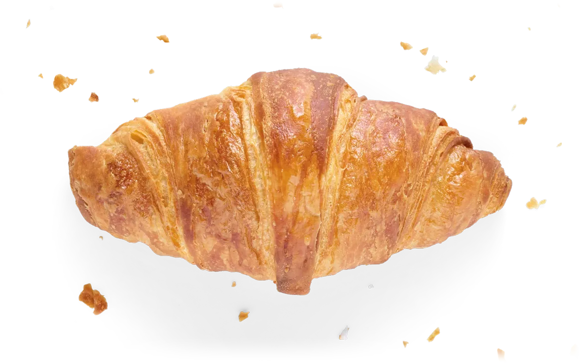 Buttercroissant, freigestellt von oben