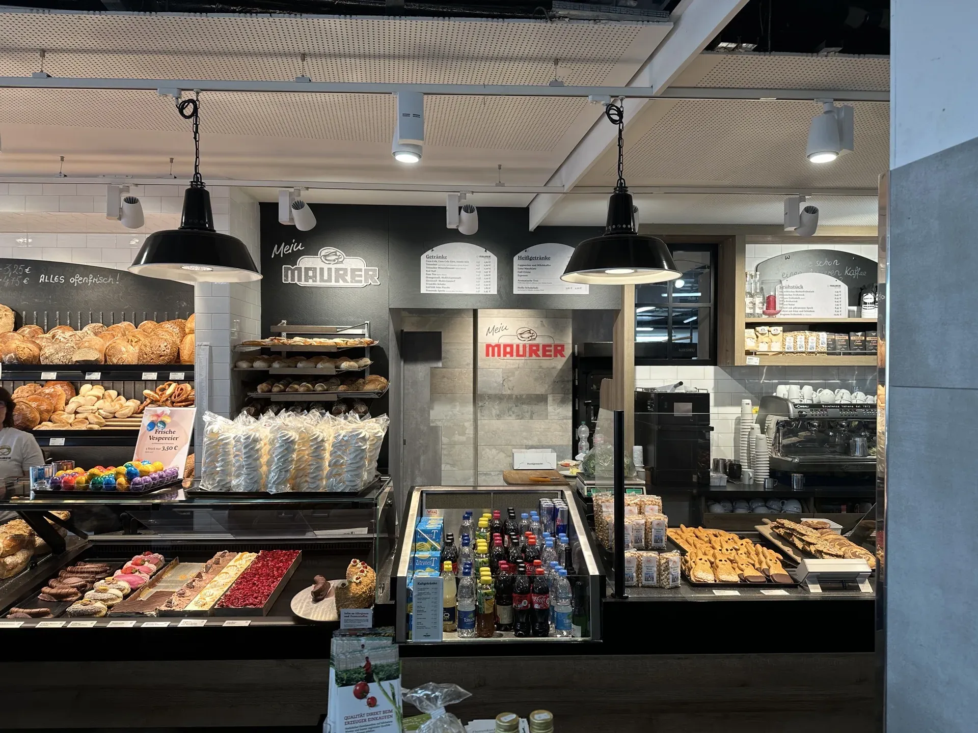Blick in das Bäckerei-Café Fellbach – in der Markthalle