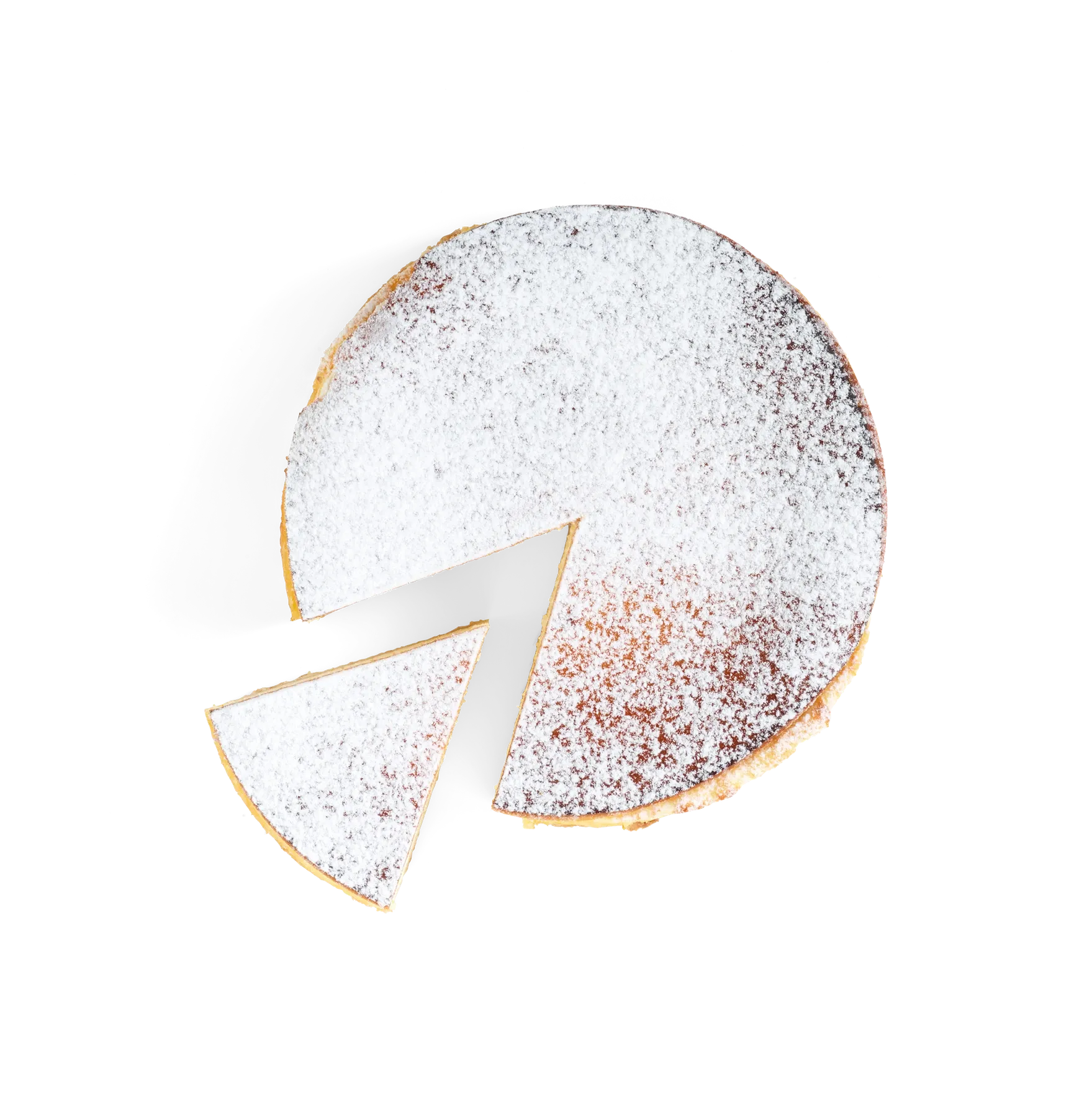 Unser Käseküchle, freigestellt von oben